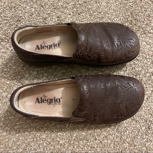 Alegria By PG Lite Leather Kel-433 Shoes Tooled Leather size 37 - Picture 5 of 7